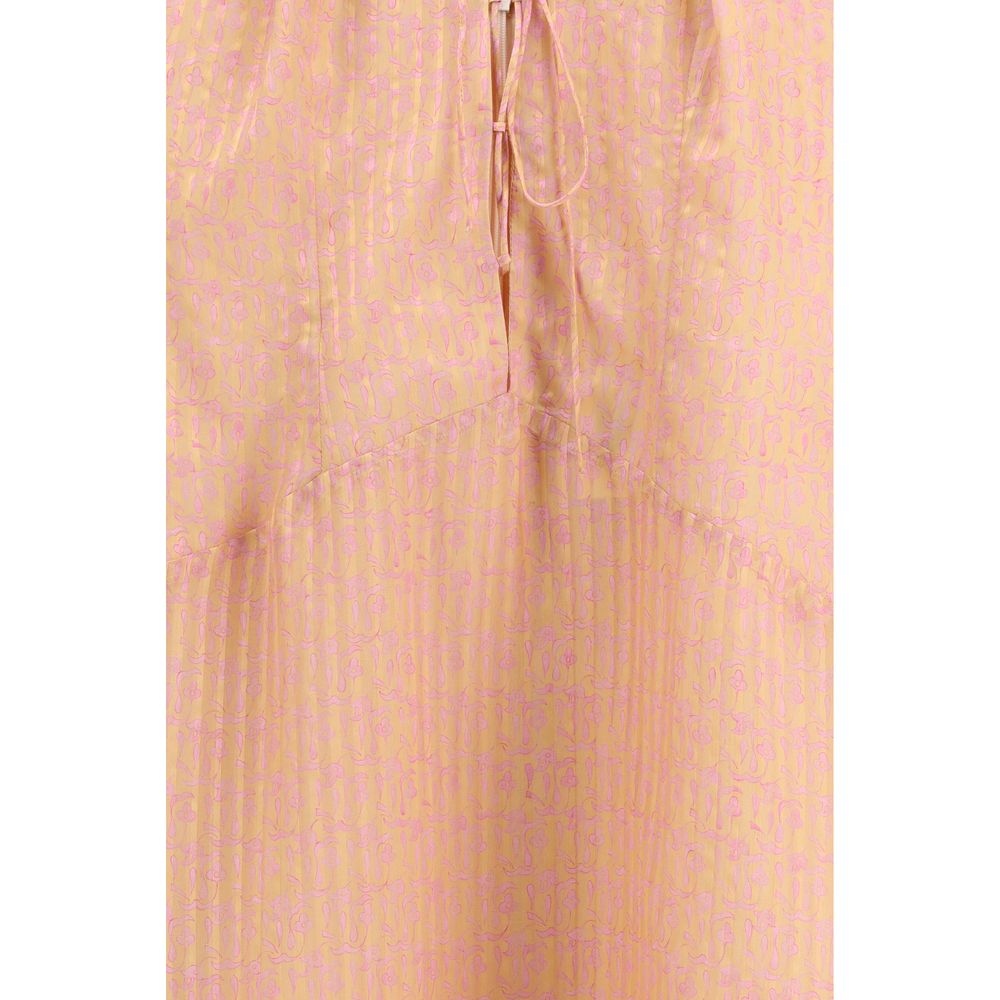 Multicolor Silk Casual Dress