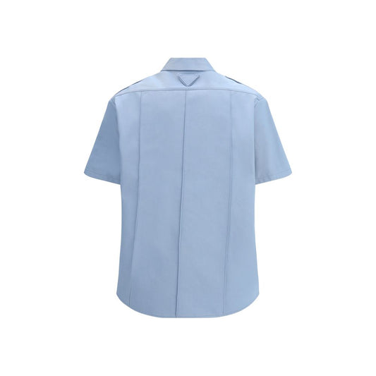 Blue Cotton Shortsleeve Shirt