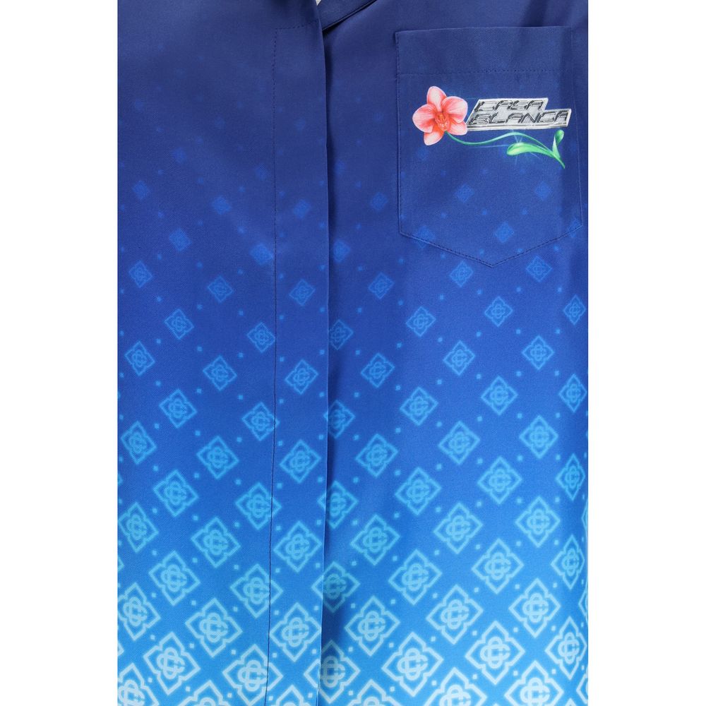 Blue Silk Shirt