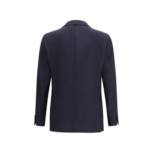 Blue Fleece Wool Blazer