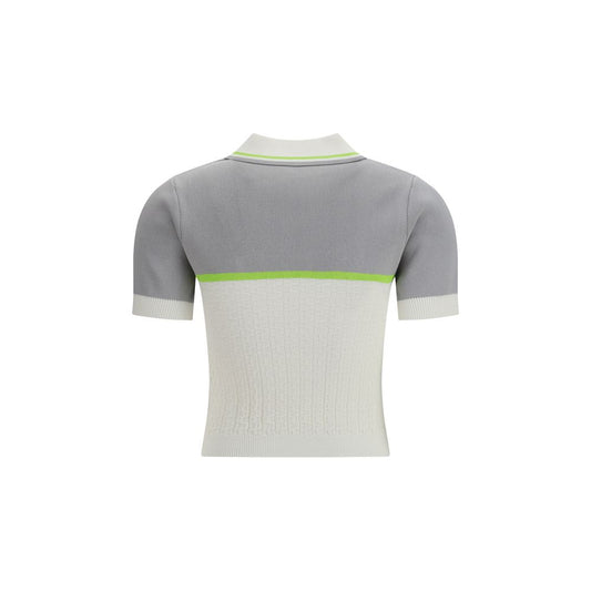 White Viscose Polo Shirt