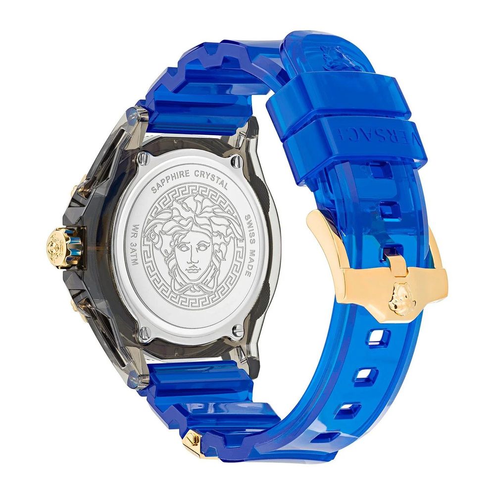 Blue Synthetic Dress Watch