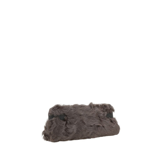 Brown Fur Clutch Bag
