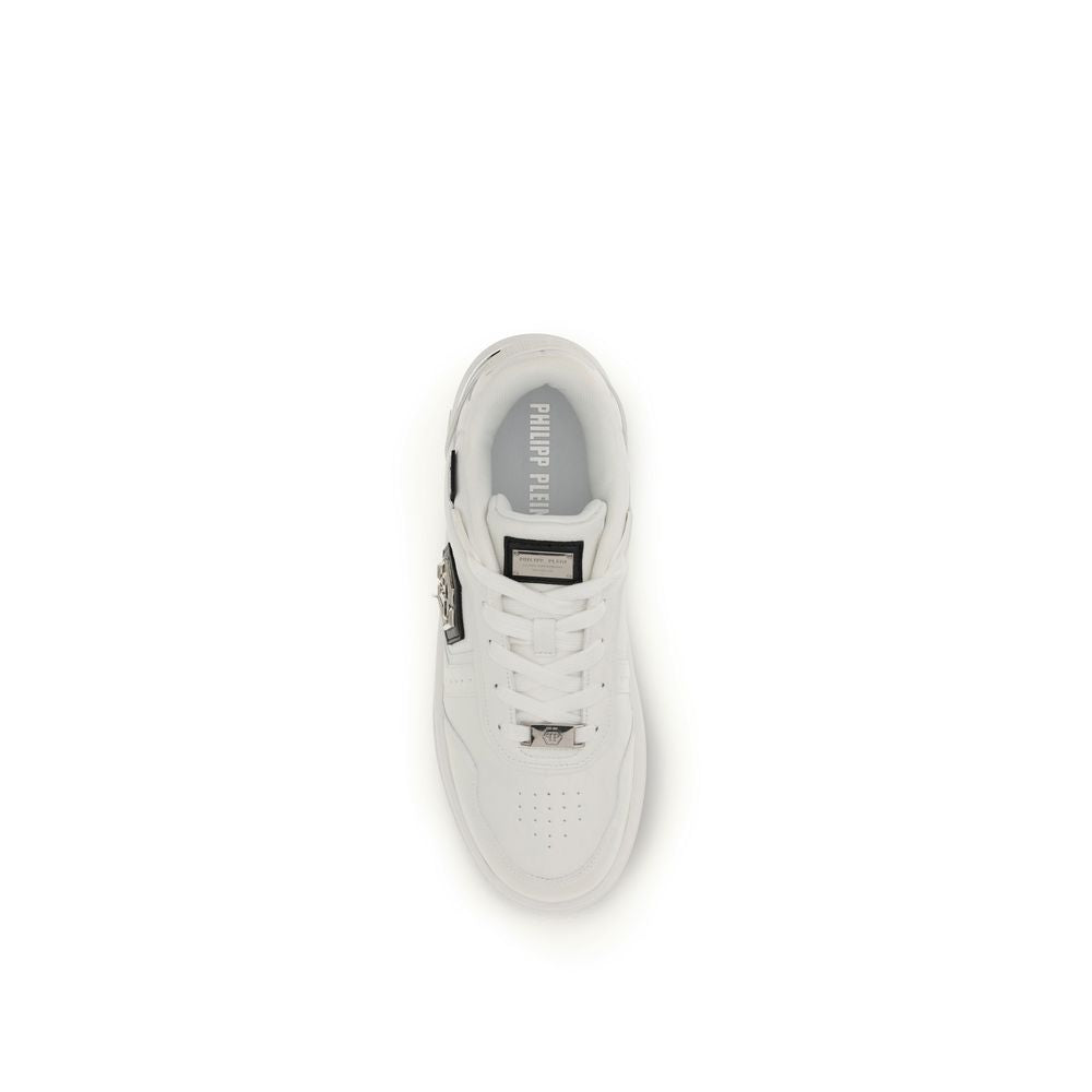White Calf Leather Bos Taurus Athletic Sneakers