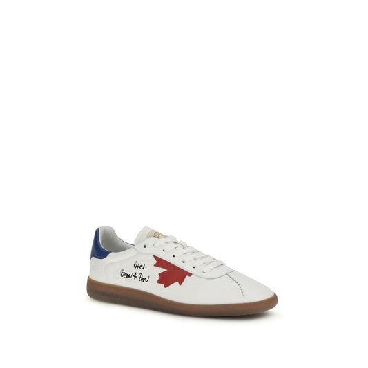 White Calf Leather Bos Taurus Chunky Sneakers