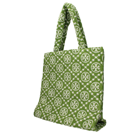 Green Cotton-Like Shoulder Bag
