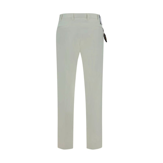 White Cotton Casual Pants