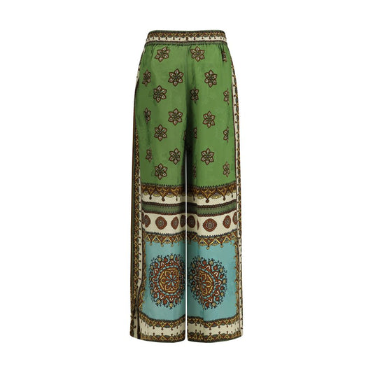 Multicolor Viscose Casual Pants