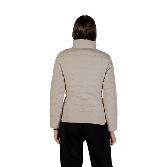 Beige Polyester Bomber