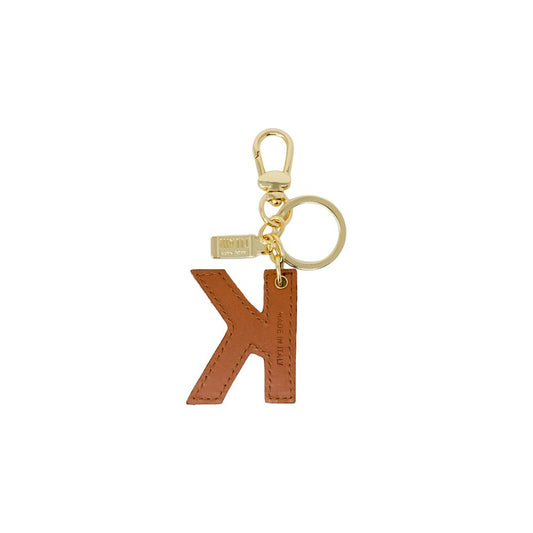 Beige Cotton Keychain