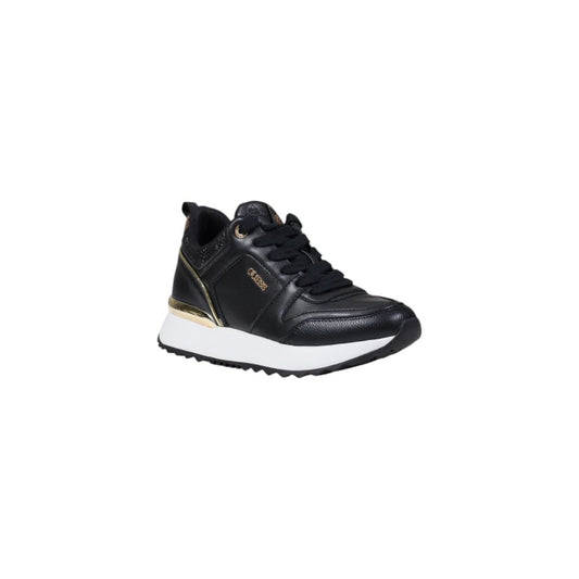 Black Polyethylene Low Top Sneakers