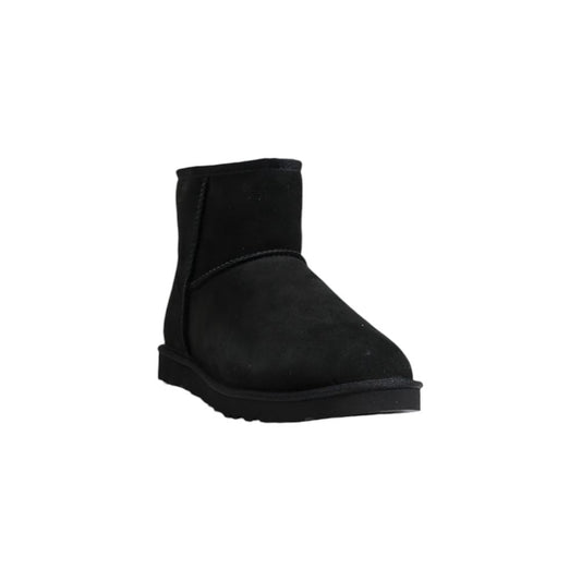 Black Suede Leather Ankle Boots