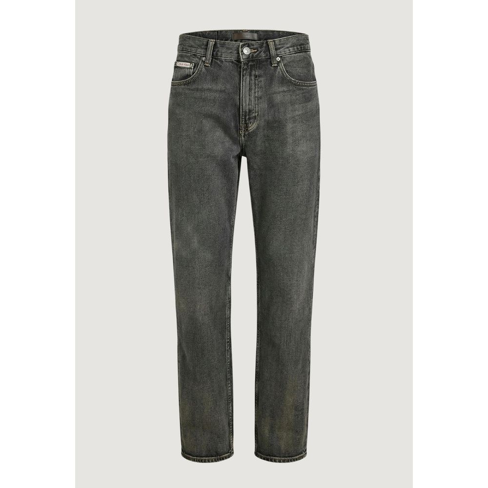 Beige Cotton Relaxed Fit Jeans