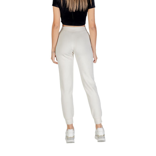 Cream Polyester Joggers (Workout Pants)