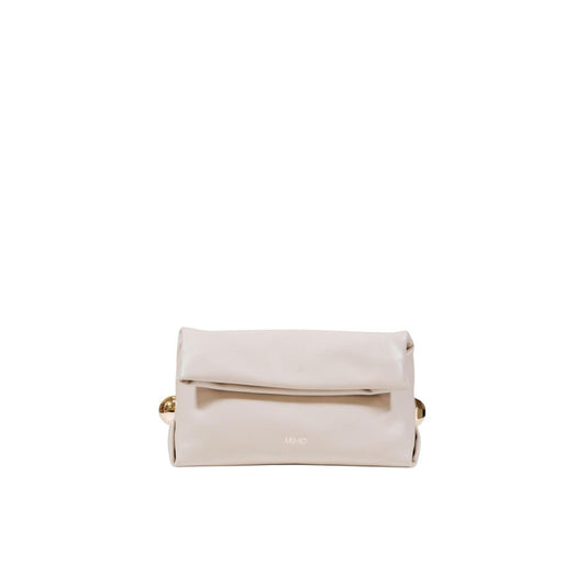 Beige Polyethylene Clutch Bag