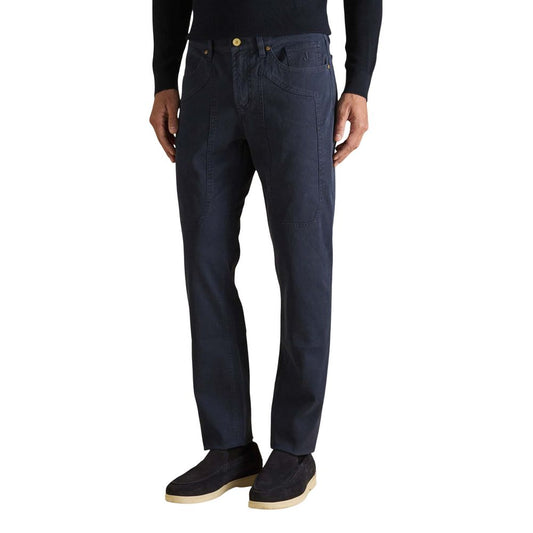 Blue Cotton Skinny Jeans