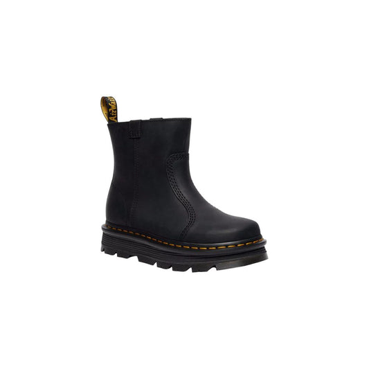 Black Leather Ankle Boots