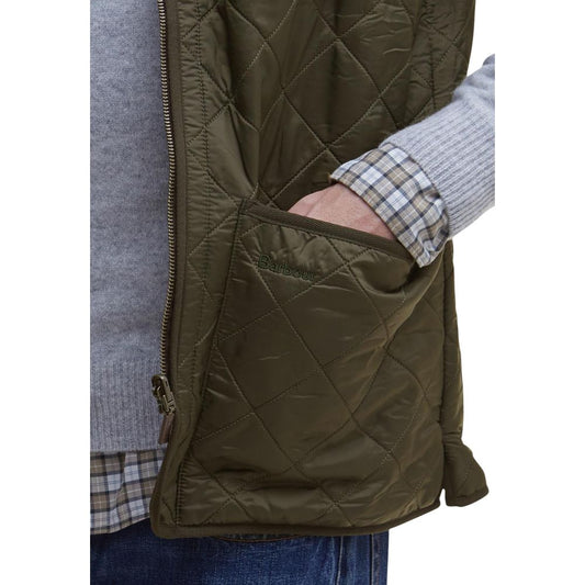 Green Polyamide Sleeveless Jacket