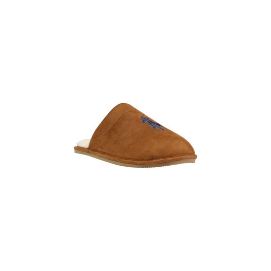 Brown Textile Slippers