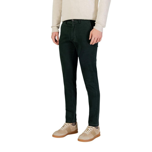 Green Cotton Skinny Pants