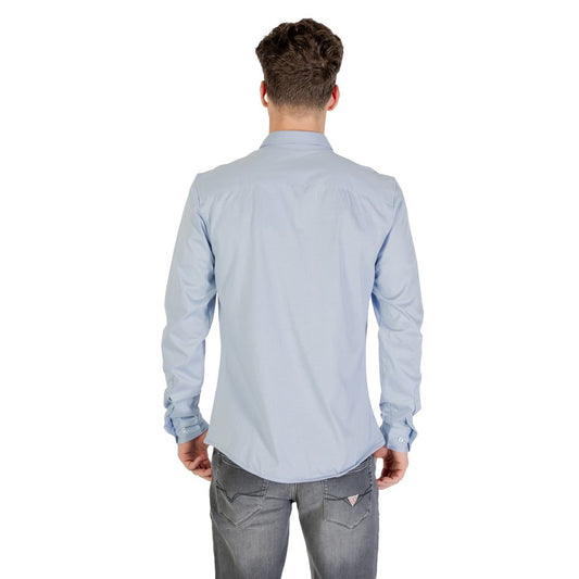 Blue Cotton Dress Shirt