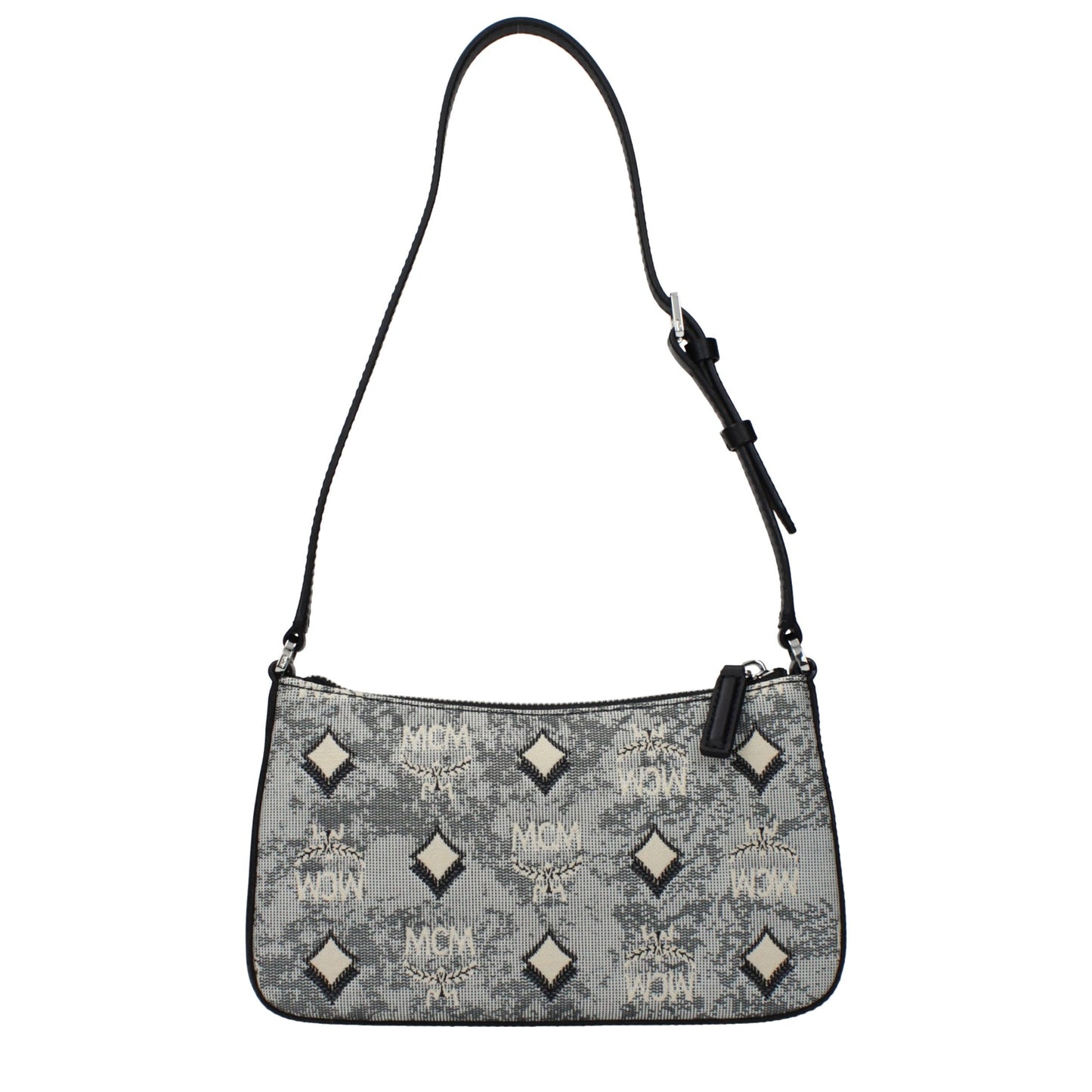 Gray Fabric Crossbody Bag