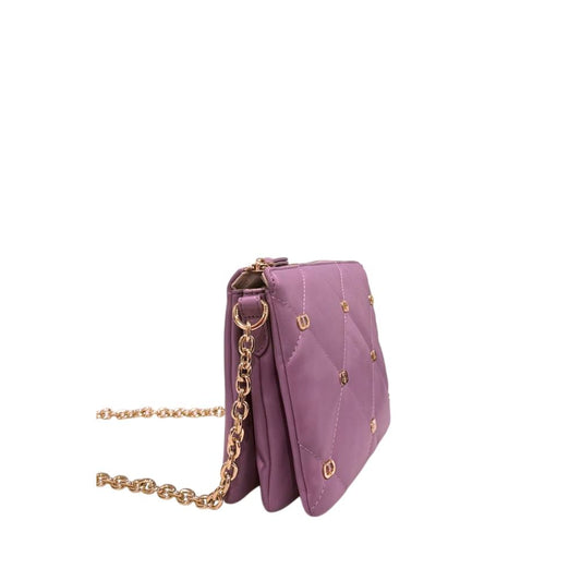 Purple Faux Leather Women Crossbody Bag