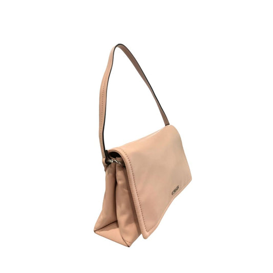 Pink Polyurethane Women Shoulder Bag