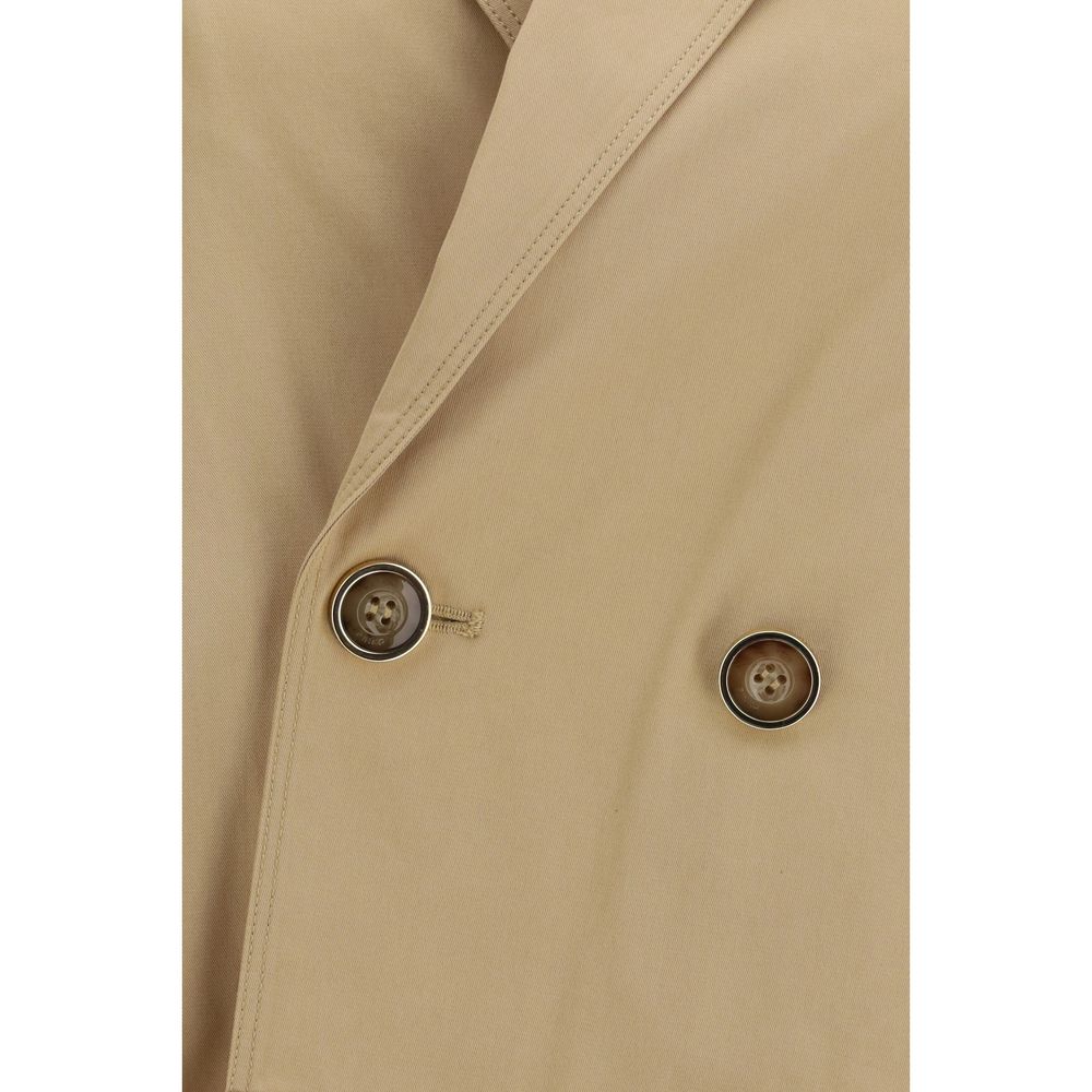 Beige Cotton Trench Coat