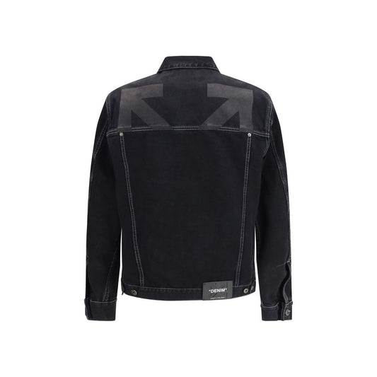 Black Cotton Denim Jacket