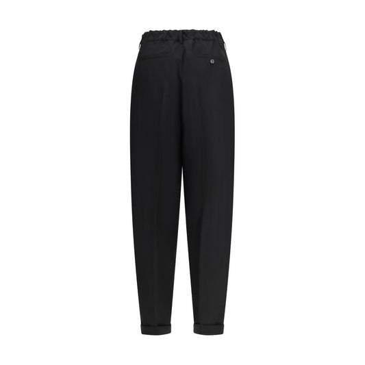 Black Wool Casual Pants