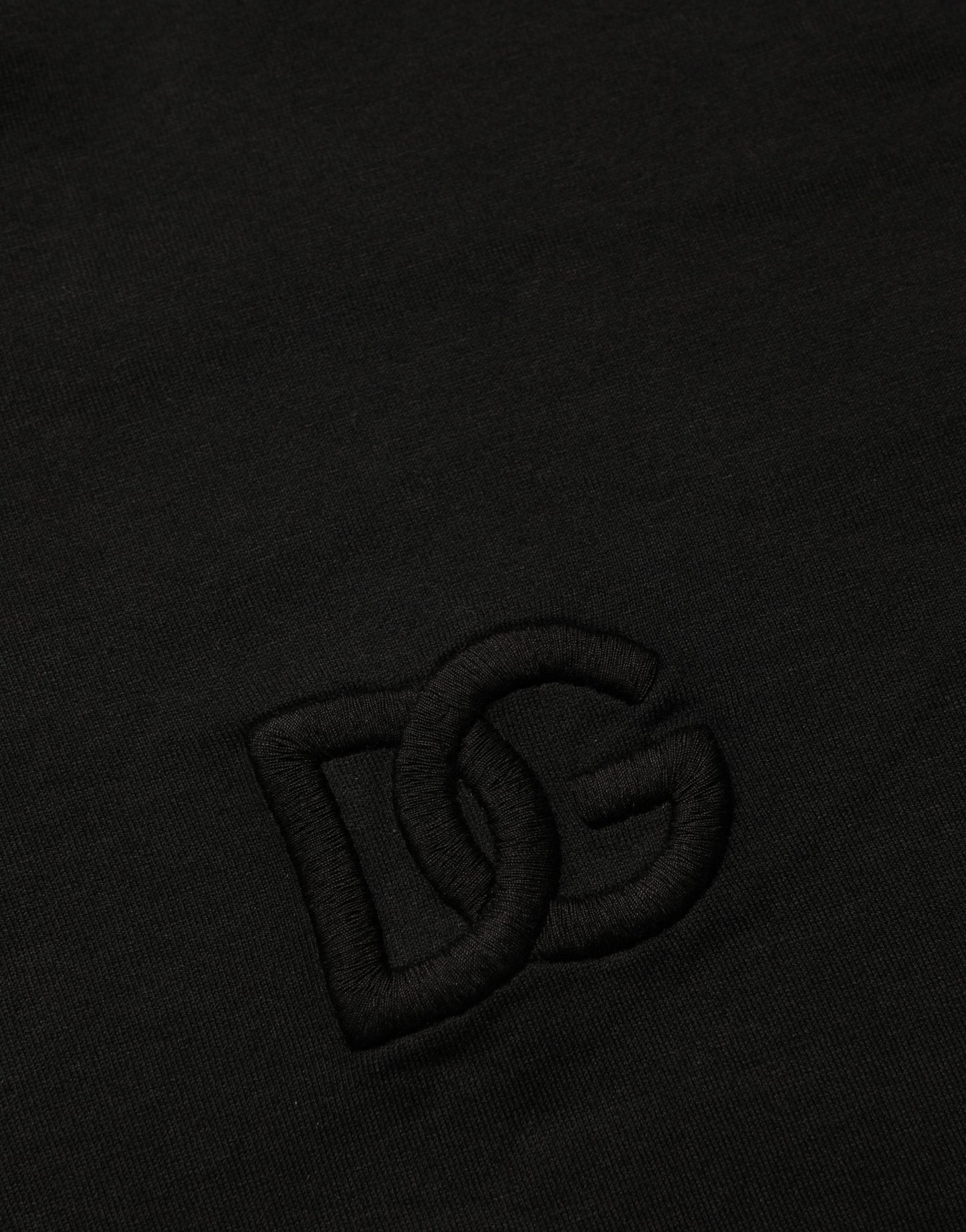 Black Cotton Short Sleeves Crew Neck T-shirt