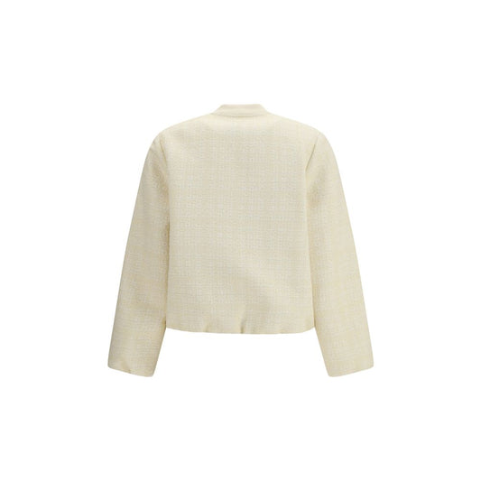 Beige Cotton Full-Length Jacket