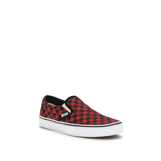 Red Cotton Low Top Sneakers