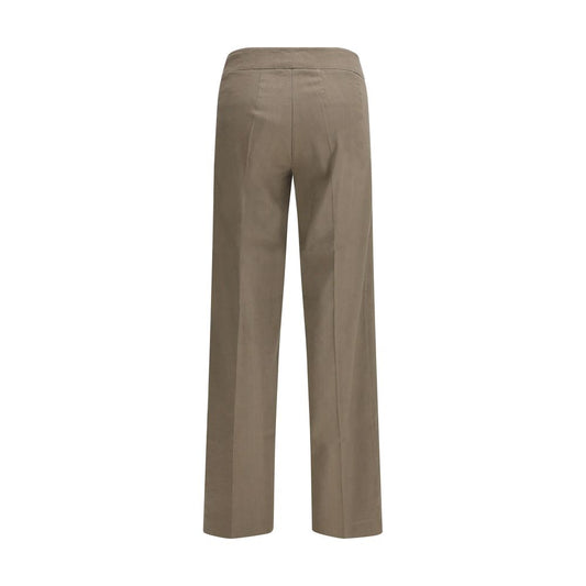 Beige Linen Casual Pants