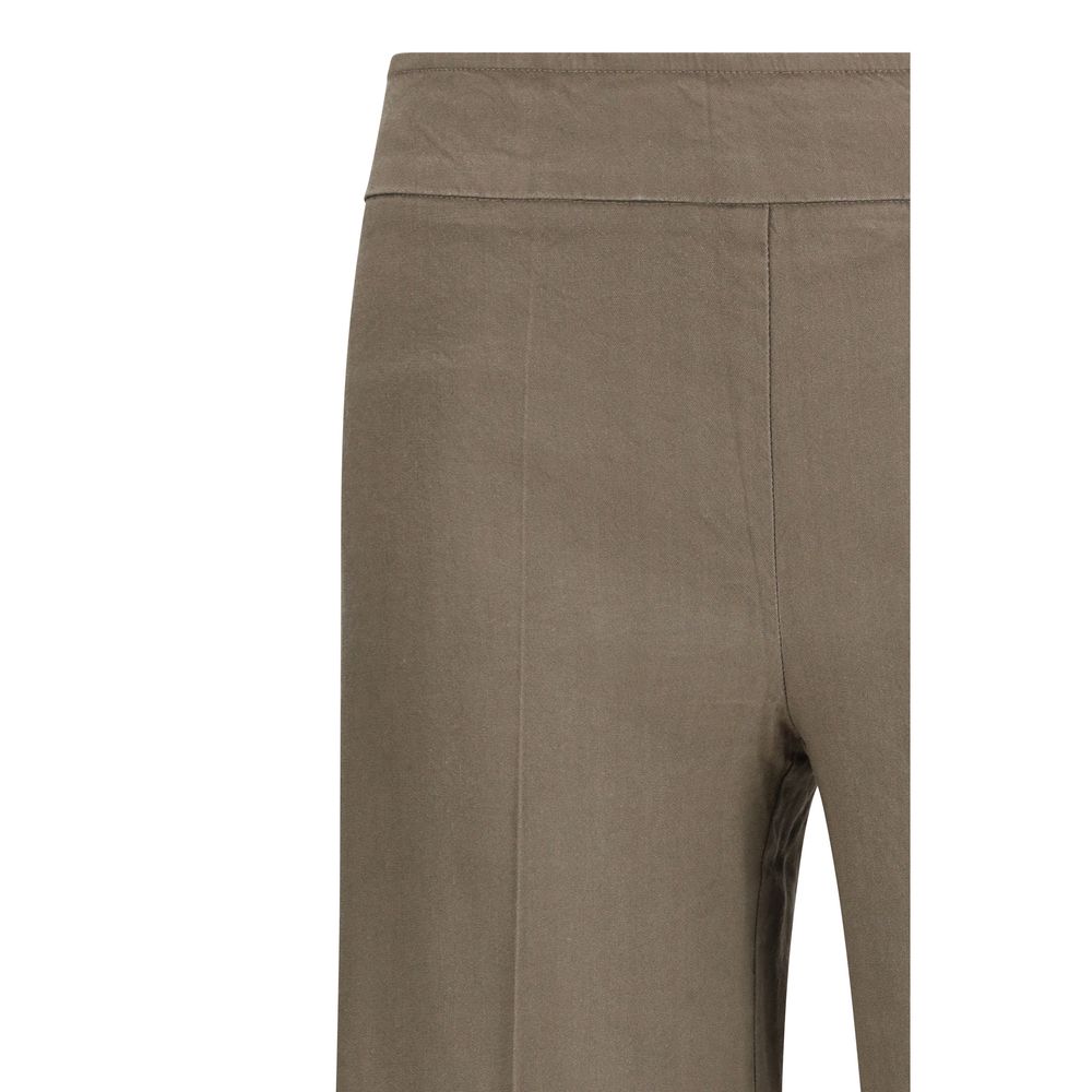 Beige Linen Casual Pants