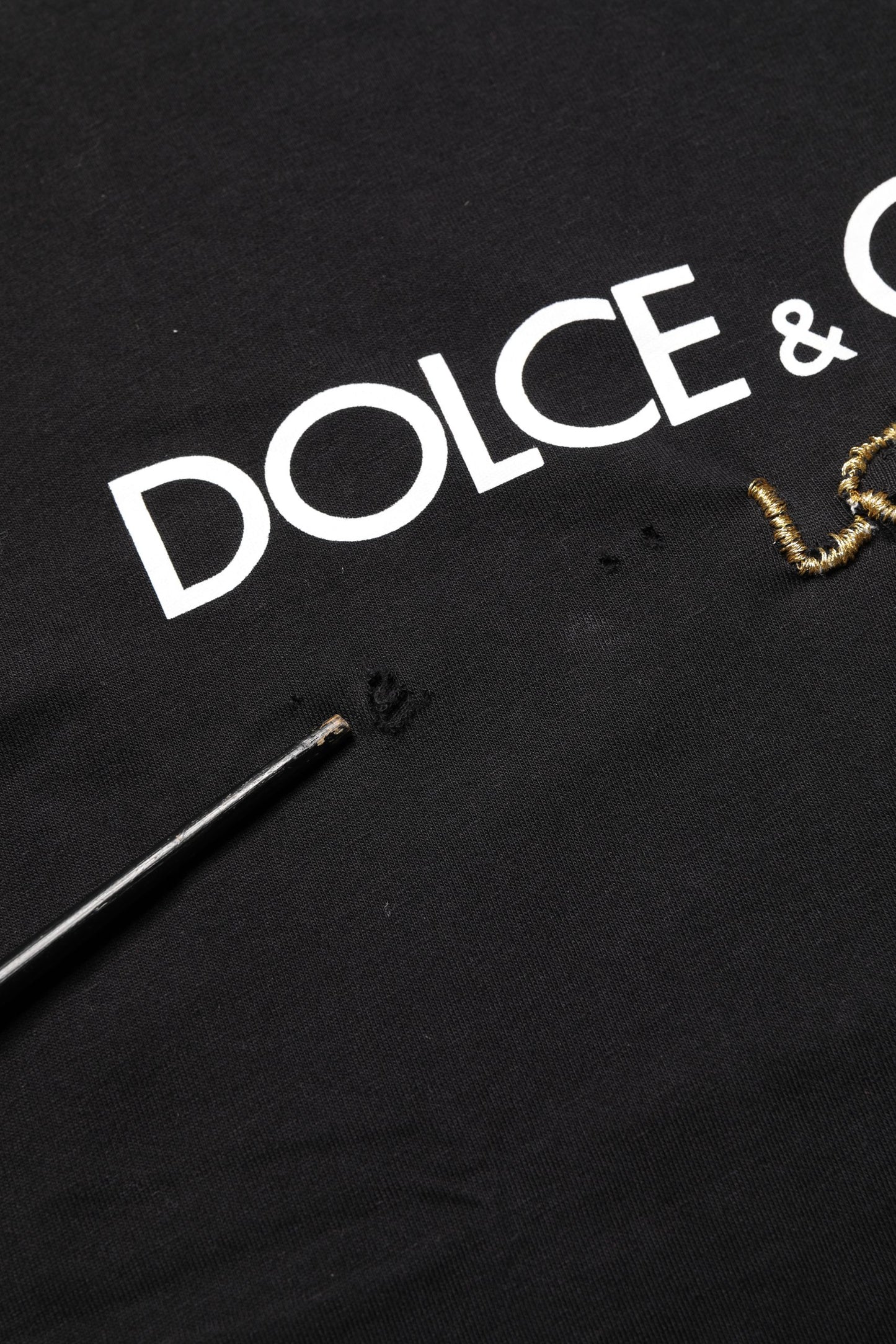 Black DG London Cotton Men Crew Neck T-shirt