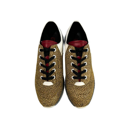 Beige Leather Women Sneaker