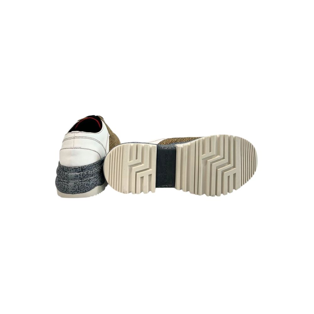 Beige Leather Women Sneaker