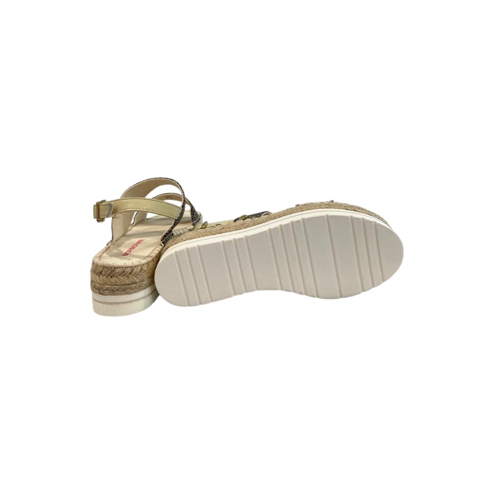 Beige Textile Women Sandal