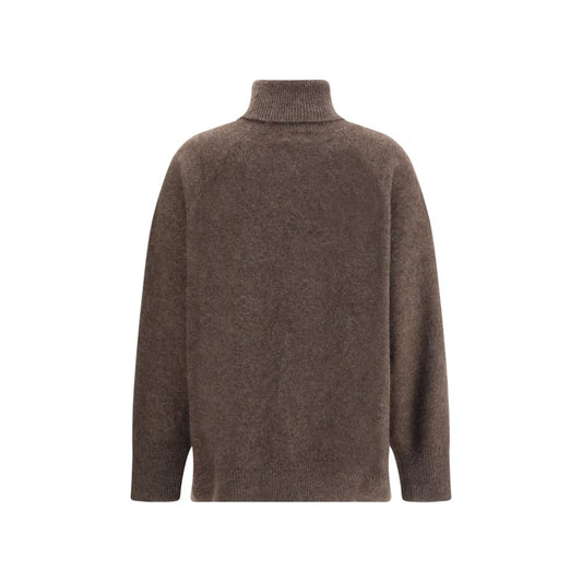 Brown Horsehair Turtleneck