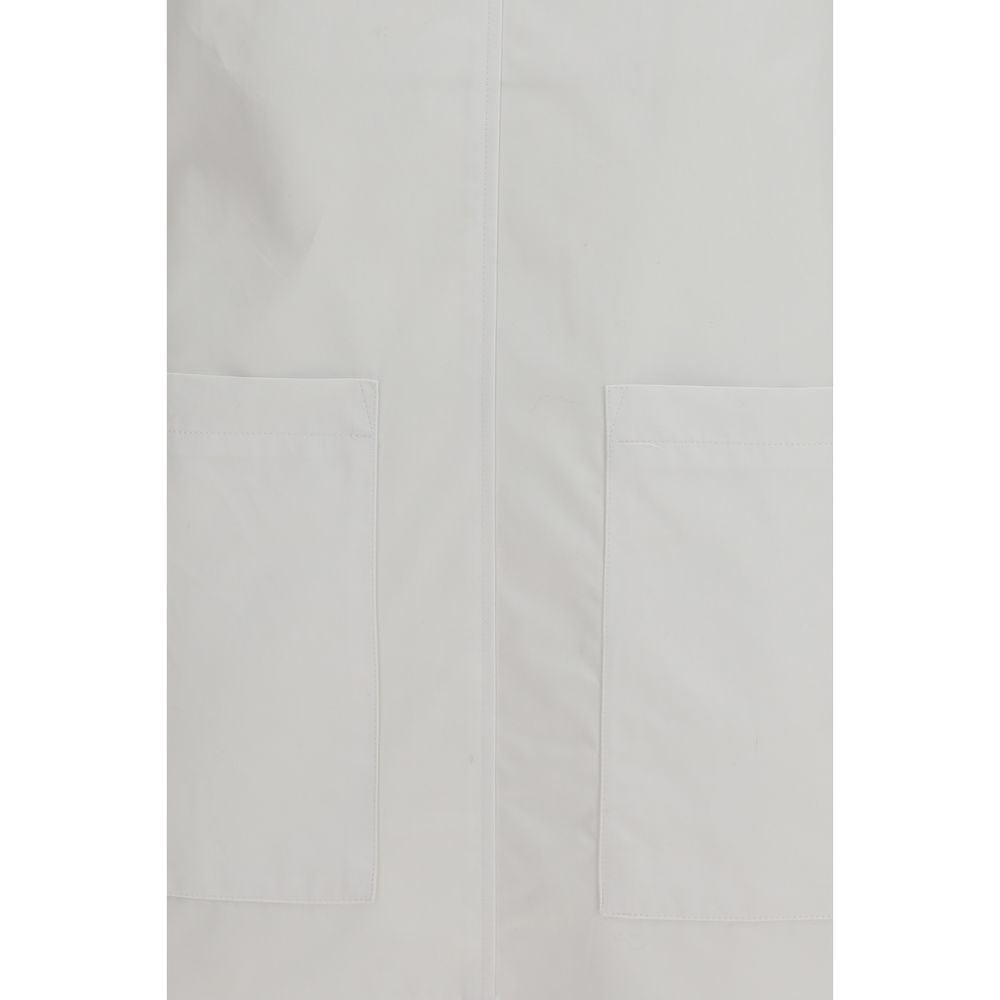 White Cotton Casual Dress