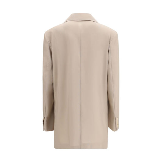 Beige Fleece Wool Blazer