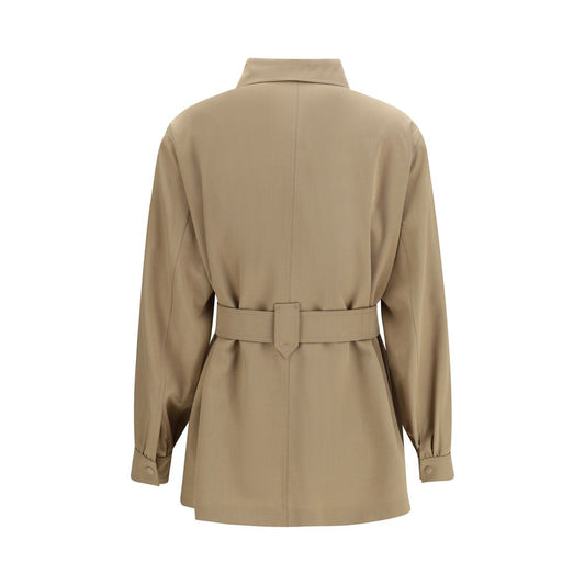 Brown Wool Oves Aries Sleeveless Jacket