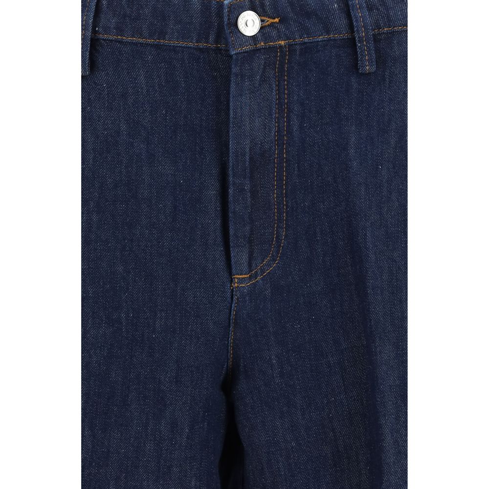 Blue Cotton Bermuda Shorts