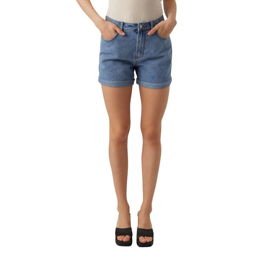 Light Blue Cotton Shorts