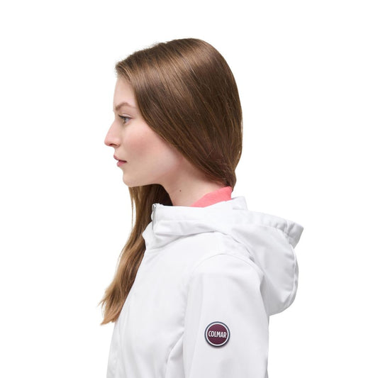 White Polyester Shell Jacket