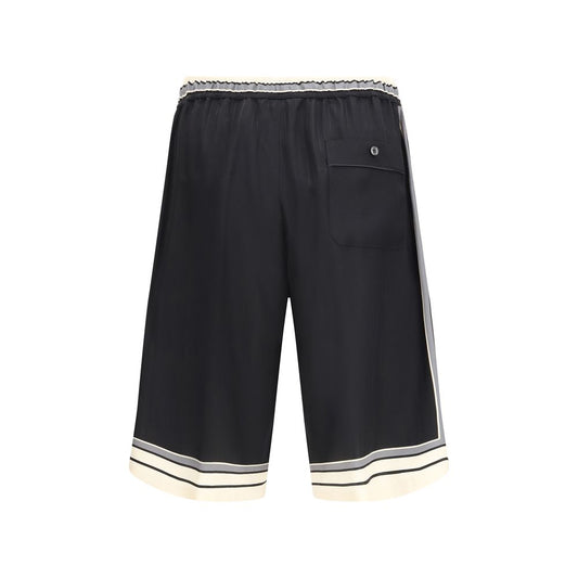 Black Silk Bermuda Shorts