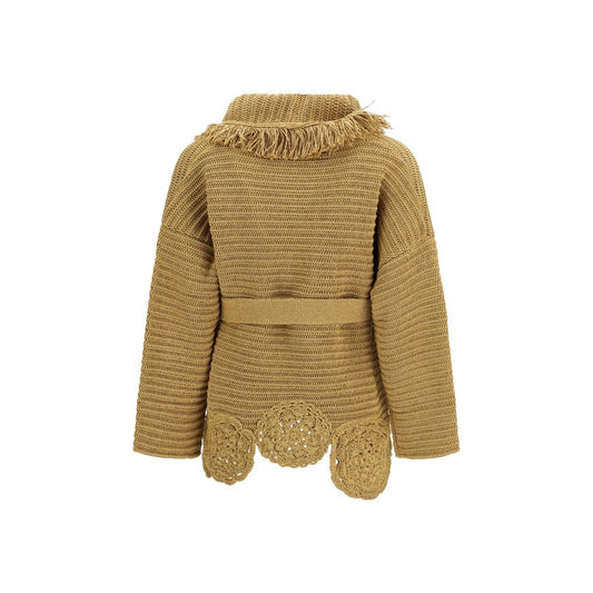 Gold Polyester Cardigan
