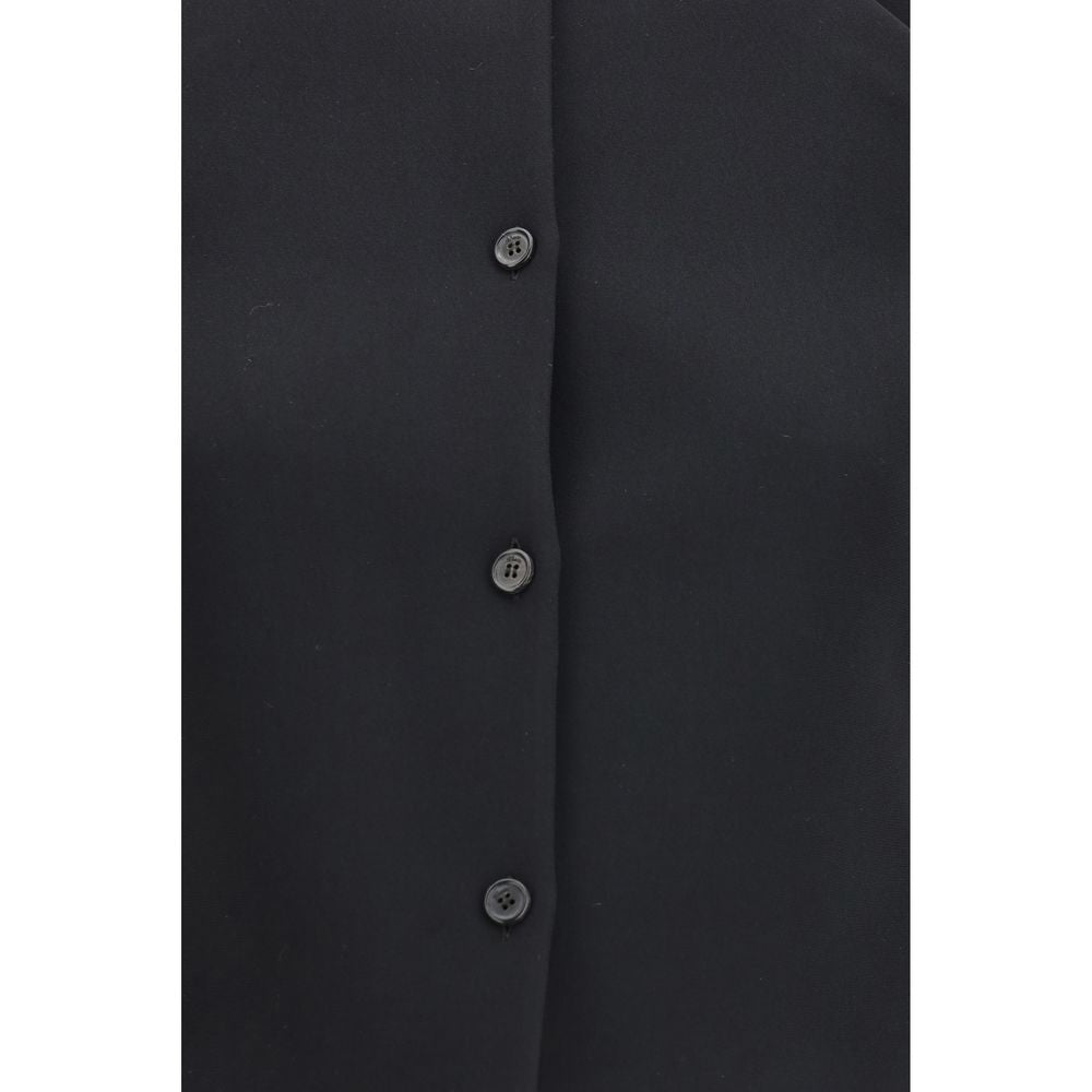 Black Polyester Biker Jacket